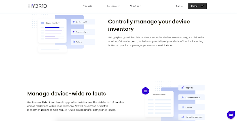 hybr1d device and inventory management